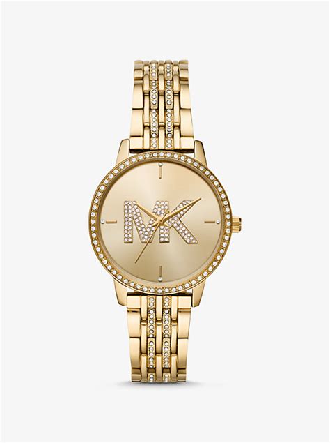 michael kors valentine's day watch|Melissa Pavé Logo Gold.